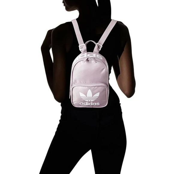 Adidas Originals Santiago Mini Backpack Pastel Purple White, Travel Sports Bag - Picture 13 of 13